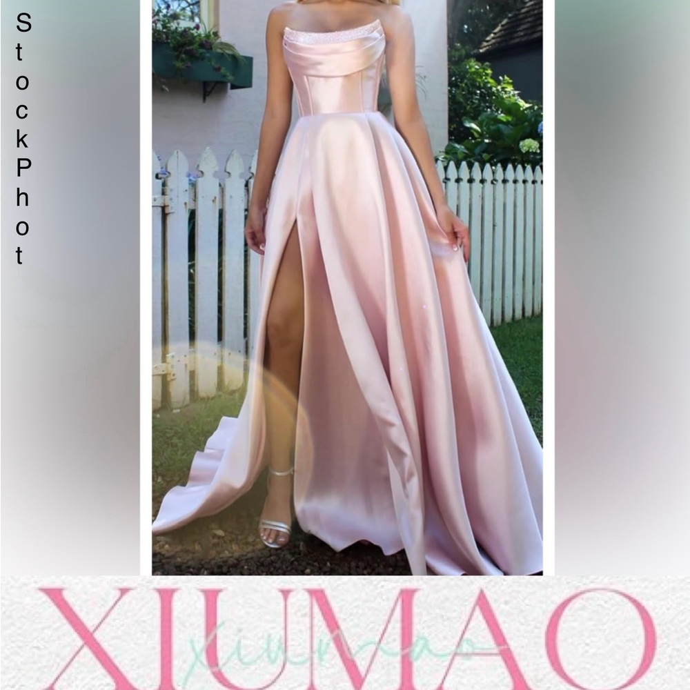 2025 Satin Pink Prom Dress